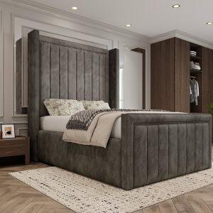 The Sloane Velvet Panel Bed