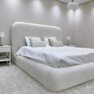 Cloud Boucle Upholstered Bed Frame