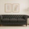 Grey Chesterfield Sofa – Deep Button Tufted 3-Seater