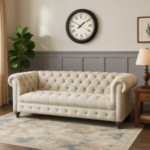 Ivory Chesterfield Sofa – Classic